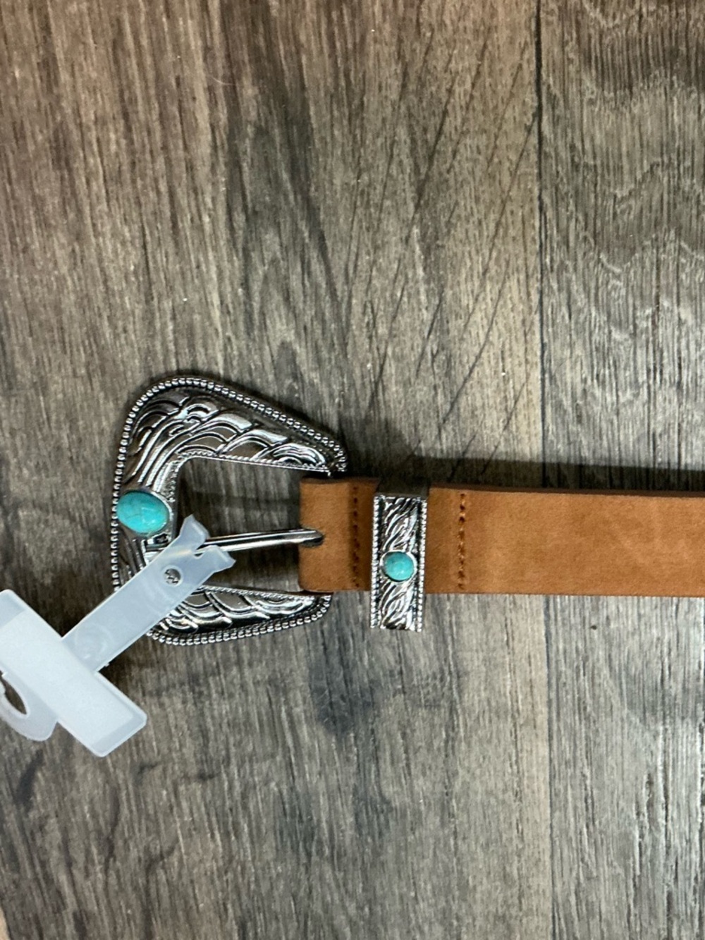 Western Belt with Turquoise Accents - Picture 3 of 6
